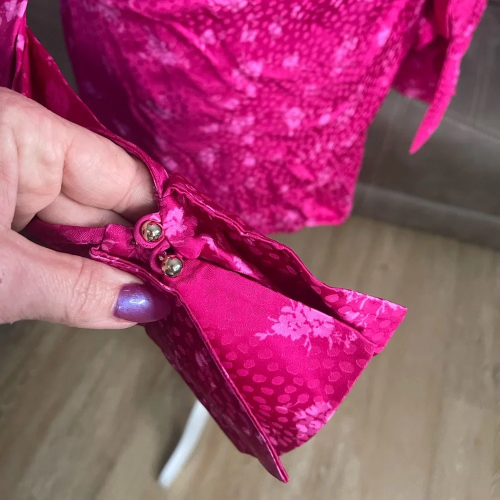 NWT Acler Evanston Satin Sheen Wrap Mini Dress Sz 2 Valentines Date Gift Party - Picture 8 of 16